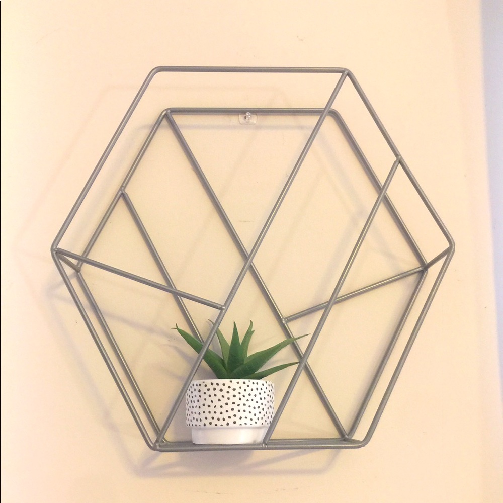Hexagon wall shelf